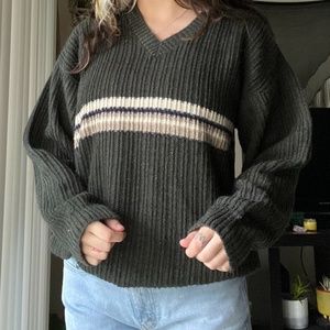 knit striped sweater
